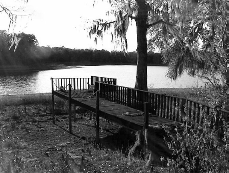 Dock out of water due to low levels. Lake Hampton, Citrus County